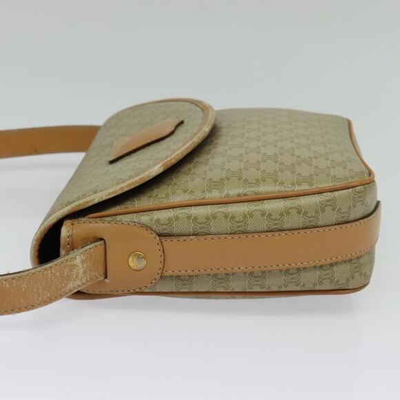 CELINE Macadam Canvas Shoulder Bag Pvc Beige Gold - Picture 4 of 12